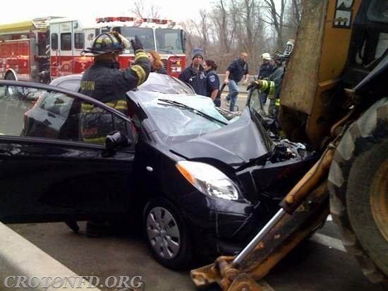 Car vs. Backhoe, Route 9 (2/27/09)