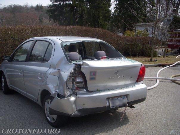 Car into gas main, Mount Airy Woods (3/27/09)