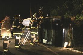 6/4/10 - E119, while on standby for Millwood, responded to this rollover on Route 133.