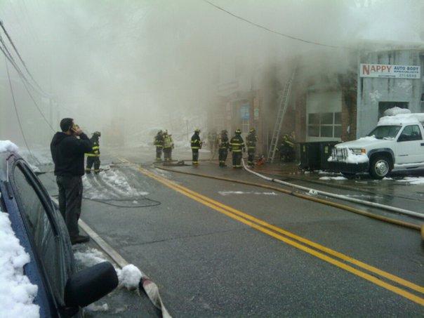 2/26/10 - Working Fire at Nappy's Garage on Brook Street.