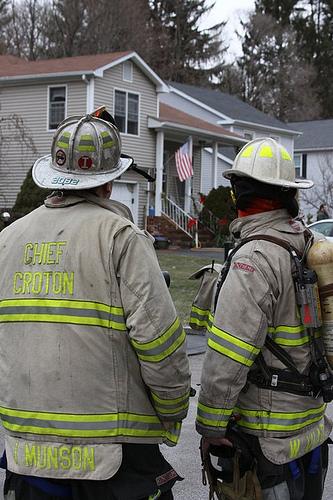 12/25/10 - Assistant Chiefs Munson & Vlad at a Kitchen Fire on Beekman Avenue.