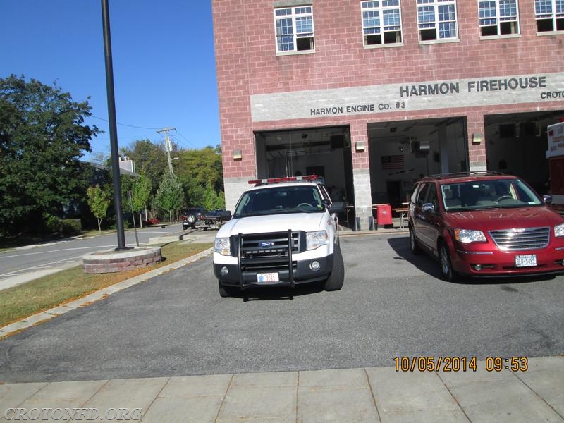 Car 2083 Sits Outside of Harmon Firehouse