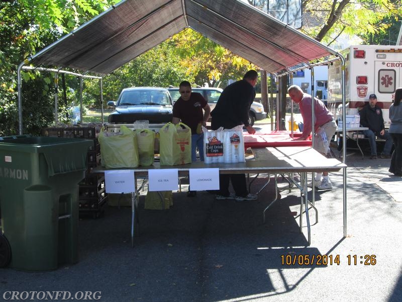 The Tent For Ex-Chiefs Is Up To Cook The Hot Dogs.