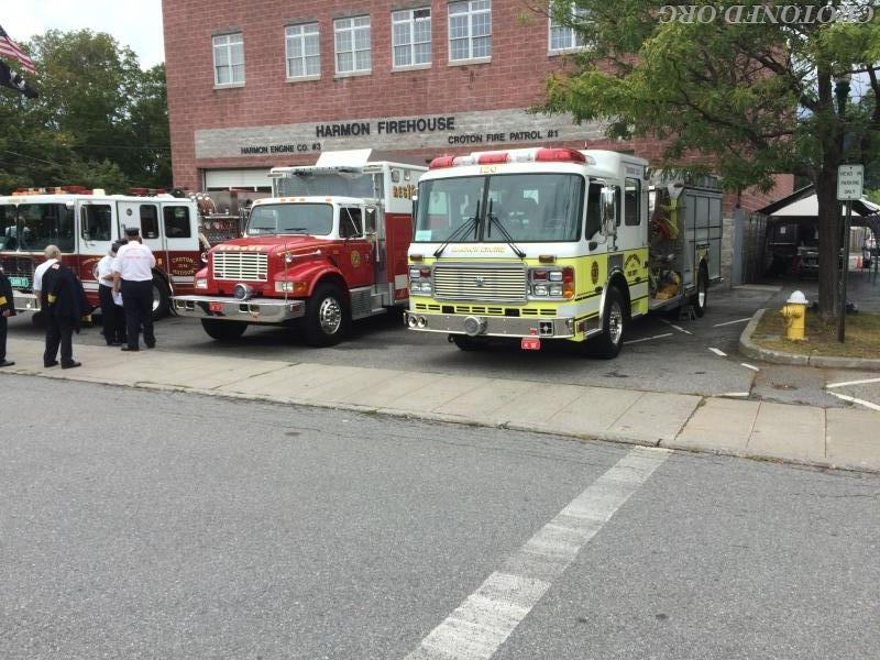 Here Is Engine 120 & Rescue 18 Parked Side By Side At  2015 Inspection 