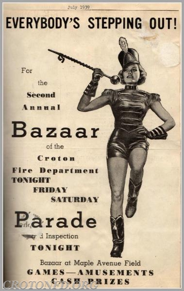 1939 CFD Parade and Bazaar information. (7 of 7). Article published 7/20/39.