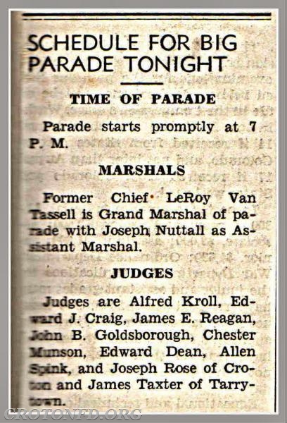 1939 CFD Parade and Bazaar information. (6 of 7). Article published 7/20/39.