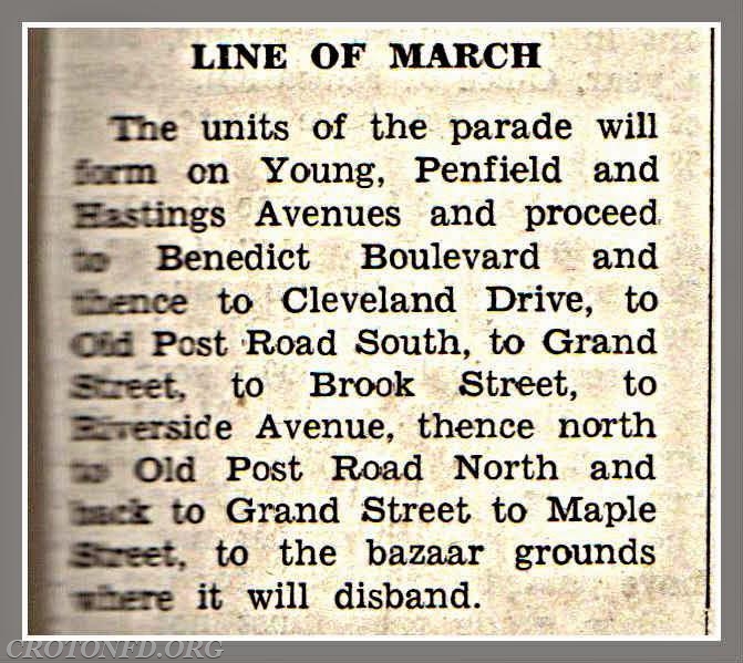 1939 CFD Parade and Bazaar information. (5 of 7). Article published 7/20/39.