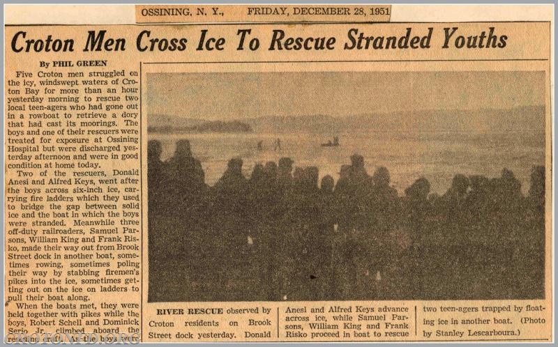 Hudson River Ice Rescue Incident - December 1951. (6 of 7)