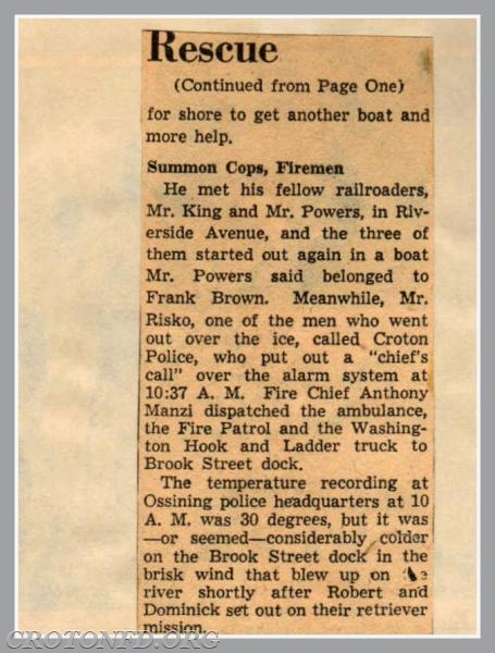 Hudson River Ice Rescue Incident - December 1951. (4 of 7)