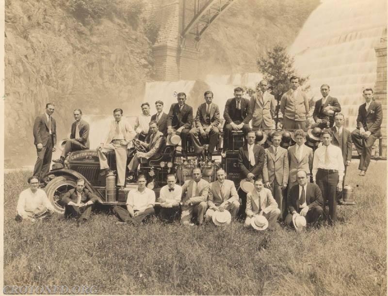 Members of Chemical Engine Co. #1 at the New Croton Dam, 1925.